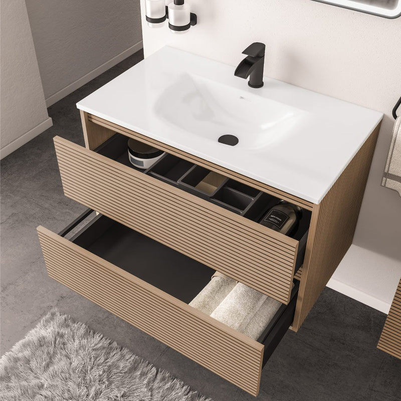 Olympia 800 Fluted Effect Drawer Unit