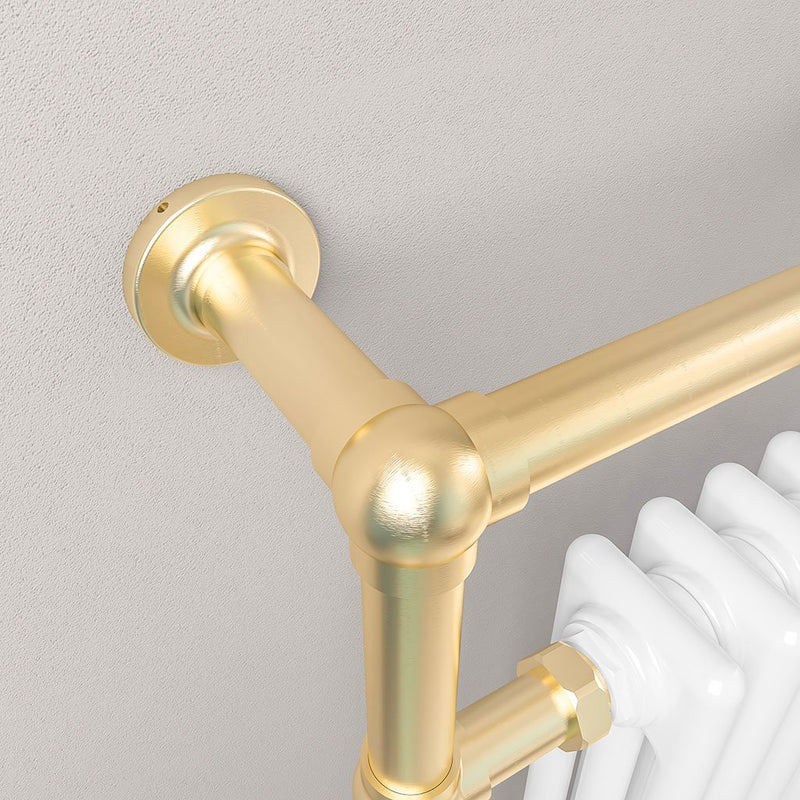 Brushed Brass/Gloss White