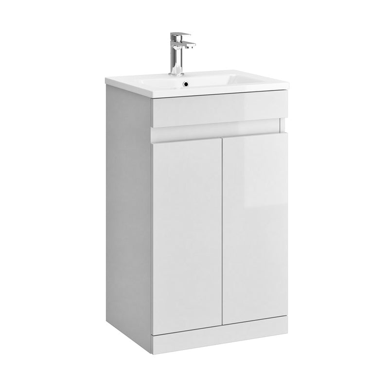 Clearance | Floor Standing 2 Door Vanity Unit with Basin & Mixer Tap